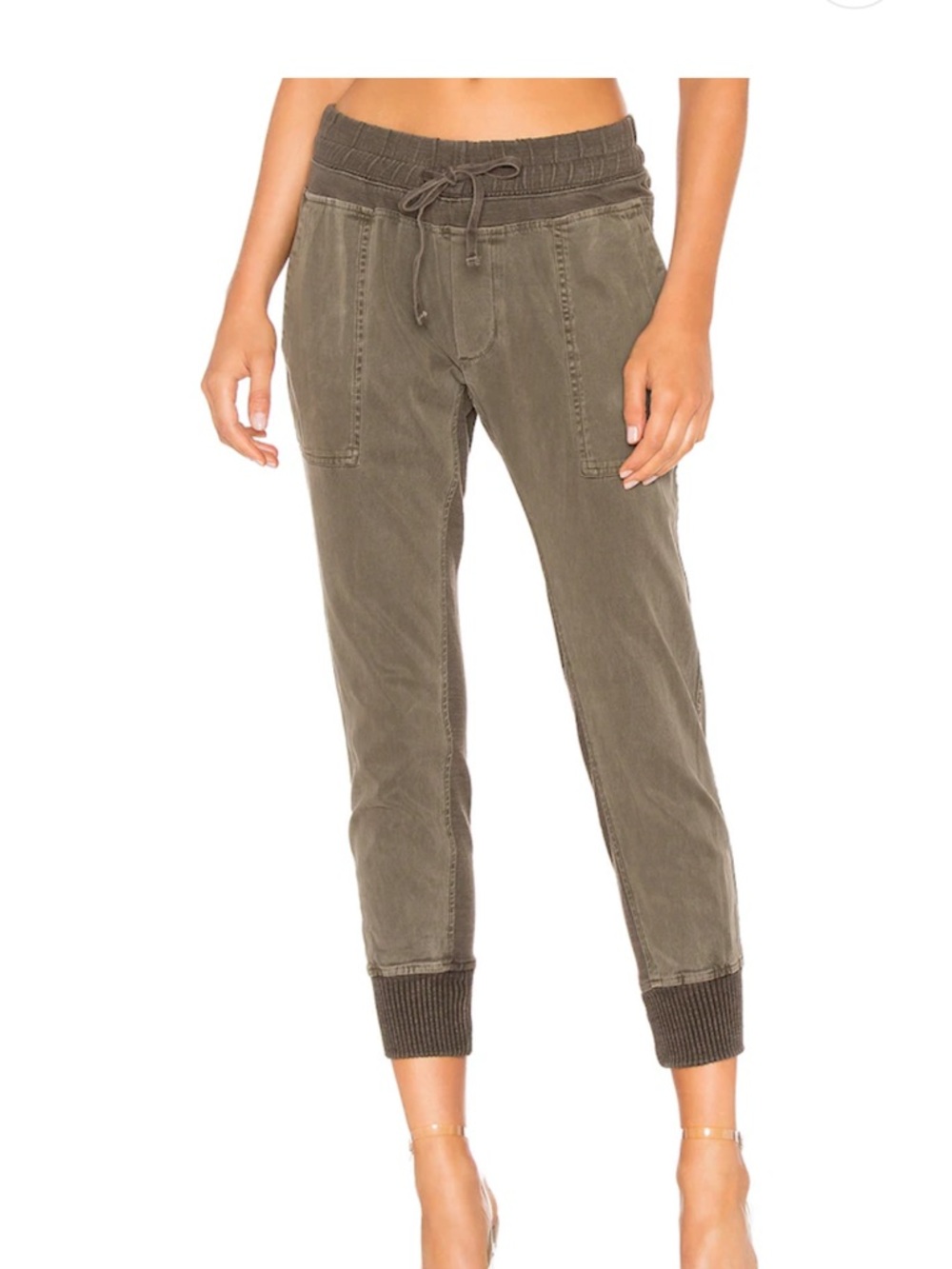 James Perse‎ Army Green Contrast Sweatpants Joggers Size 1 XS/S